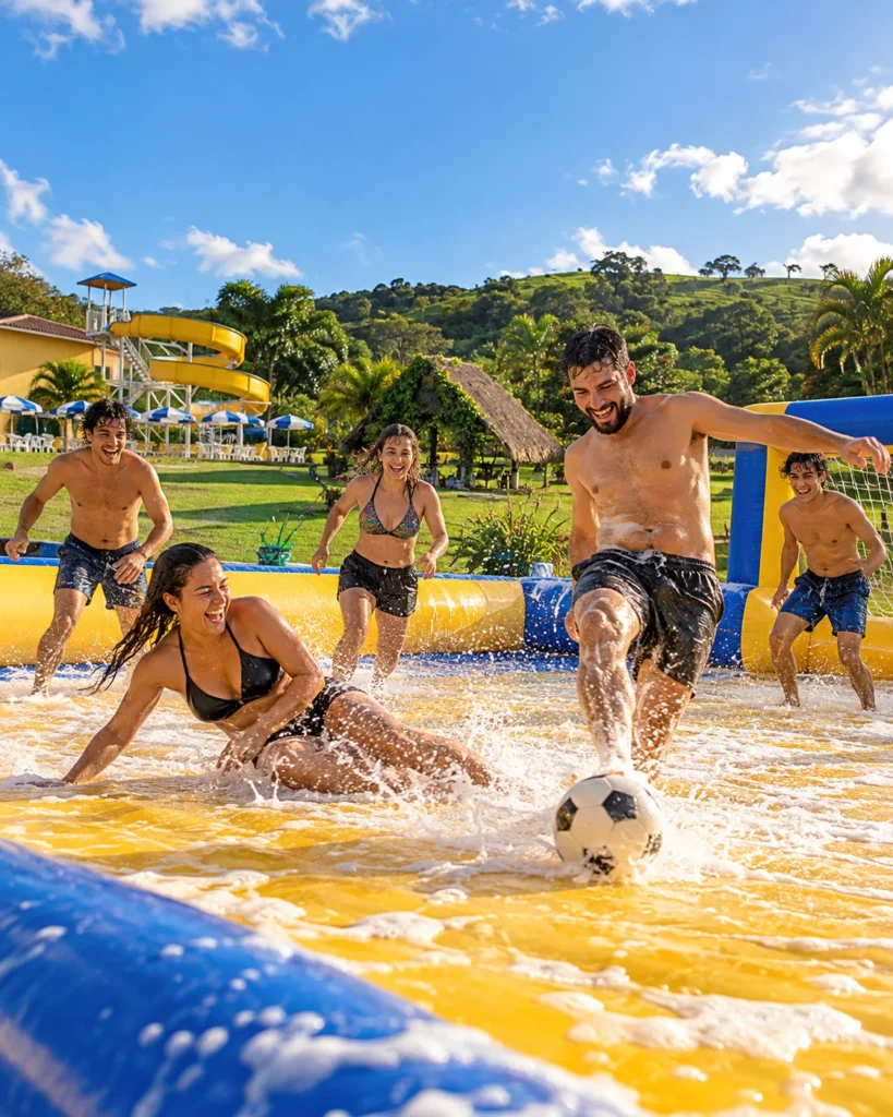 Futebol de Sabão — Resort Recanto do Teixeira - All Inclusive, perto de SP.